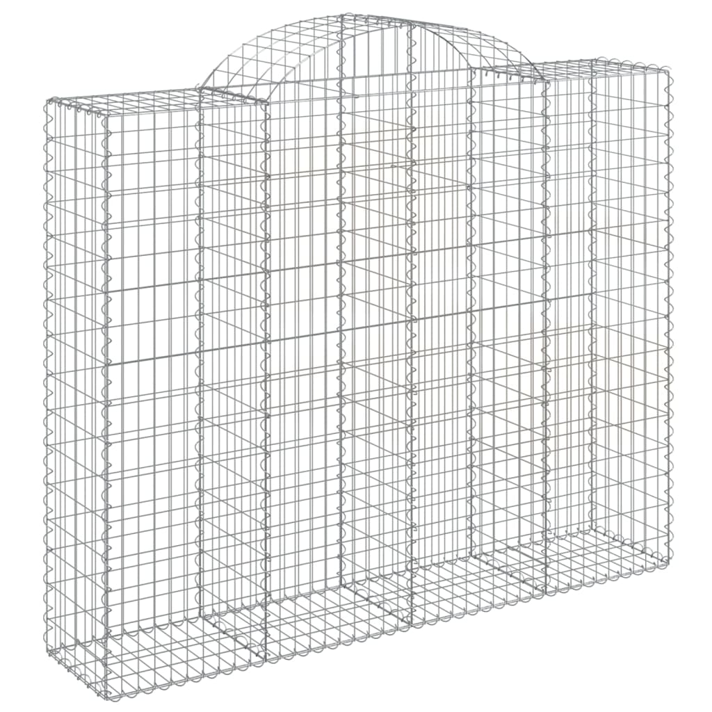 vidaXL Συρματοκιβώτια Τοξωτά 15 τεμ. 200x50x160/180 εκ. Γαλβαν. Ατσάλι