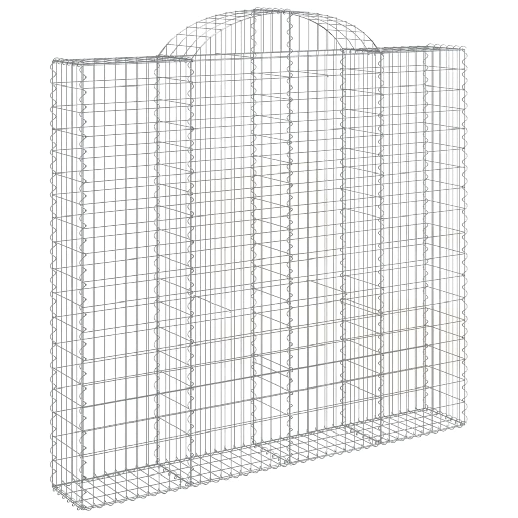 vidaXL Συρματοκιβώτια Τοξωτά 8 τεμ. 200x50x180/200 εκ. Γαλβαν. Ατσάλι