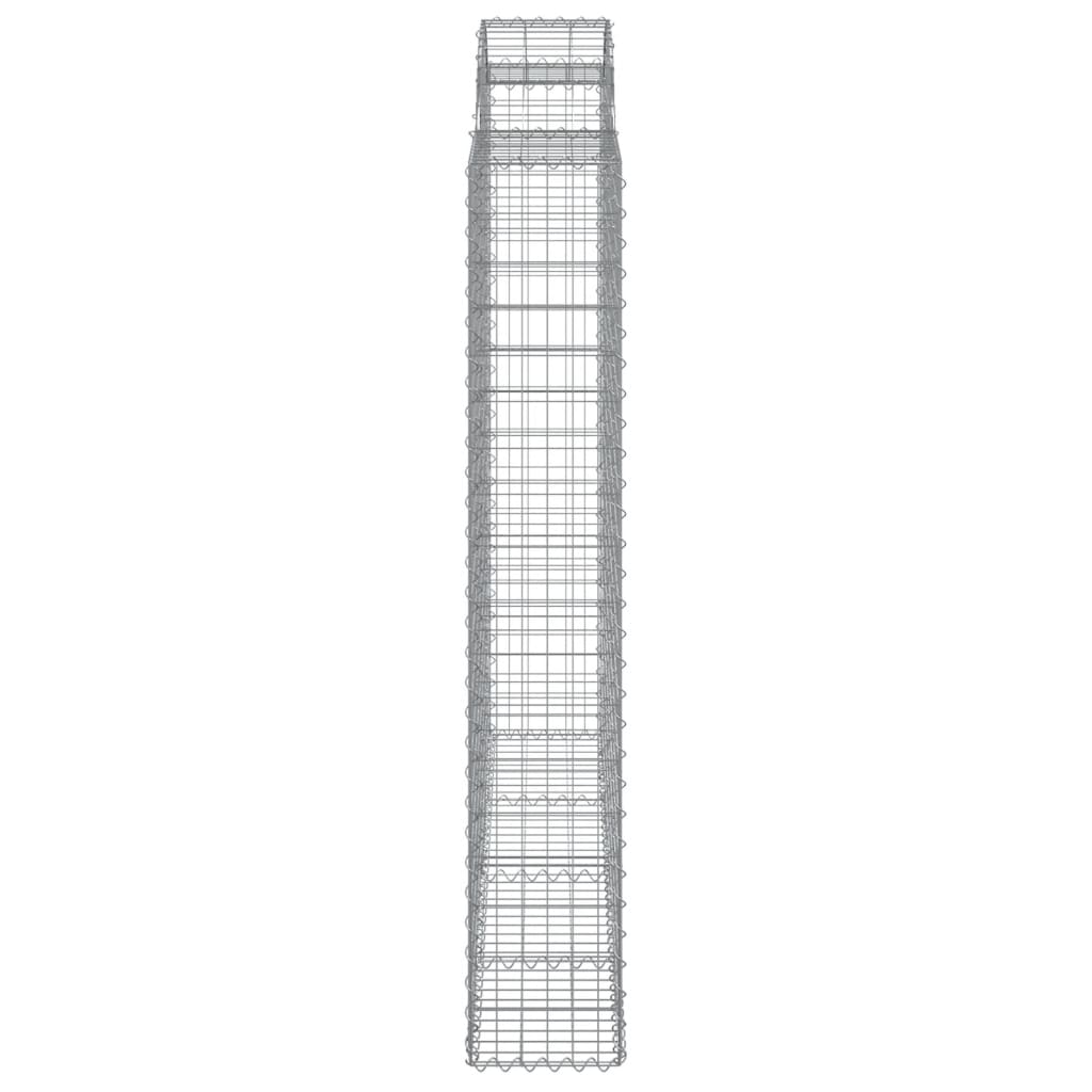 vidaXL Συρματοκιβώτια Τοξωτά 10 τεμ. 200x50x180/200 εκ. Γαλβαν. Ατσάλι
