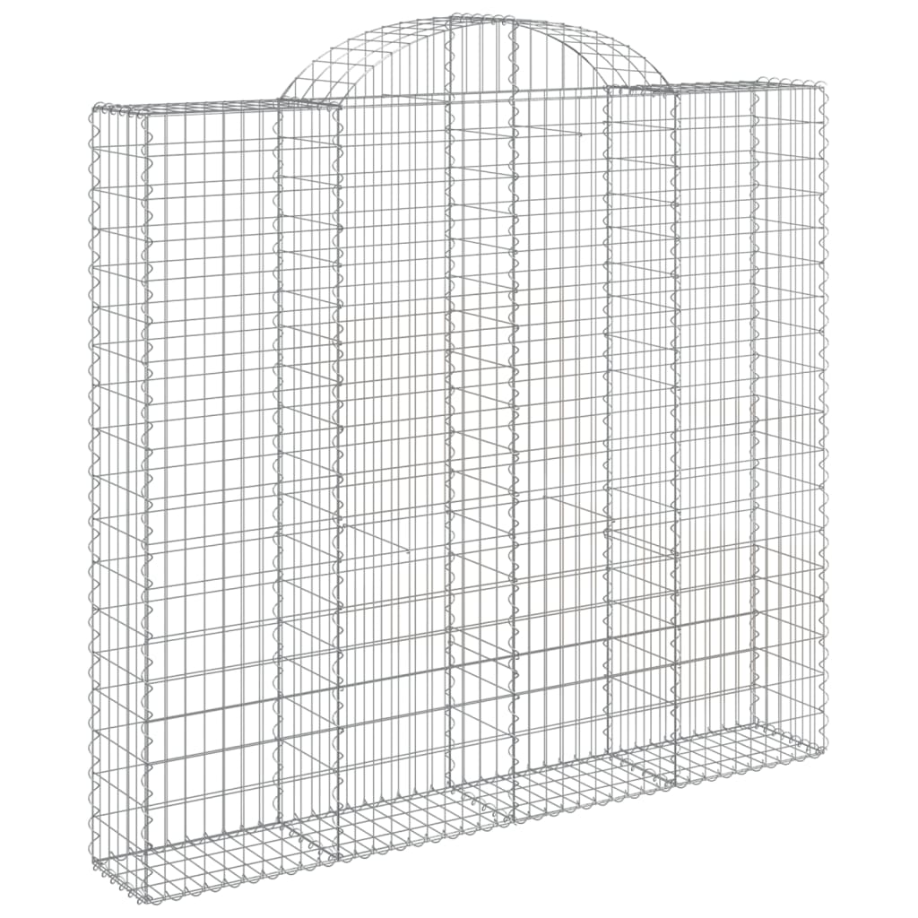 vidaXL Συρματοκιβώτια Τοξωτά 12 τεμ. 200x50x180/200 εκ. Γαλβαν. Ατσάλι