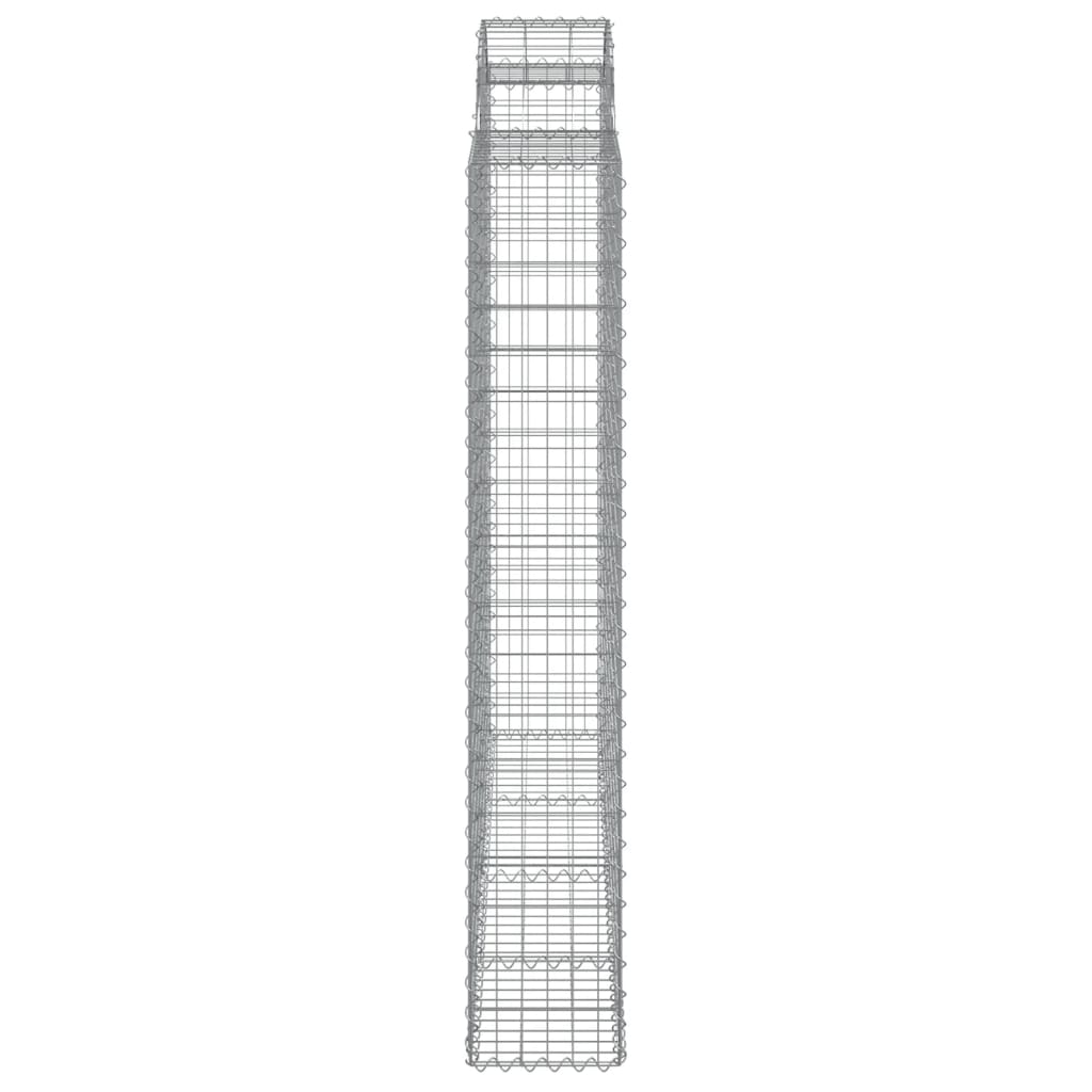 vidaXL Συρματοκιβώτια Τοξωτά 15 τεμ. 200x50x180/200 εκ. Γαλβαν. Ατσάλι