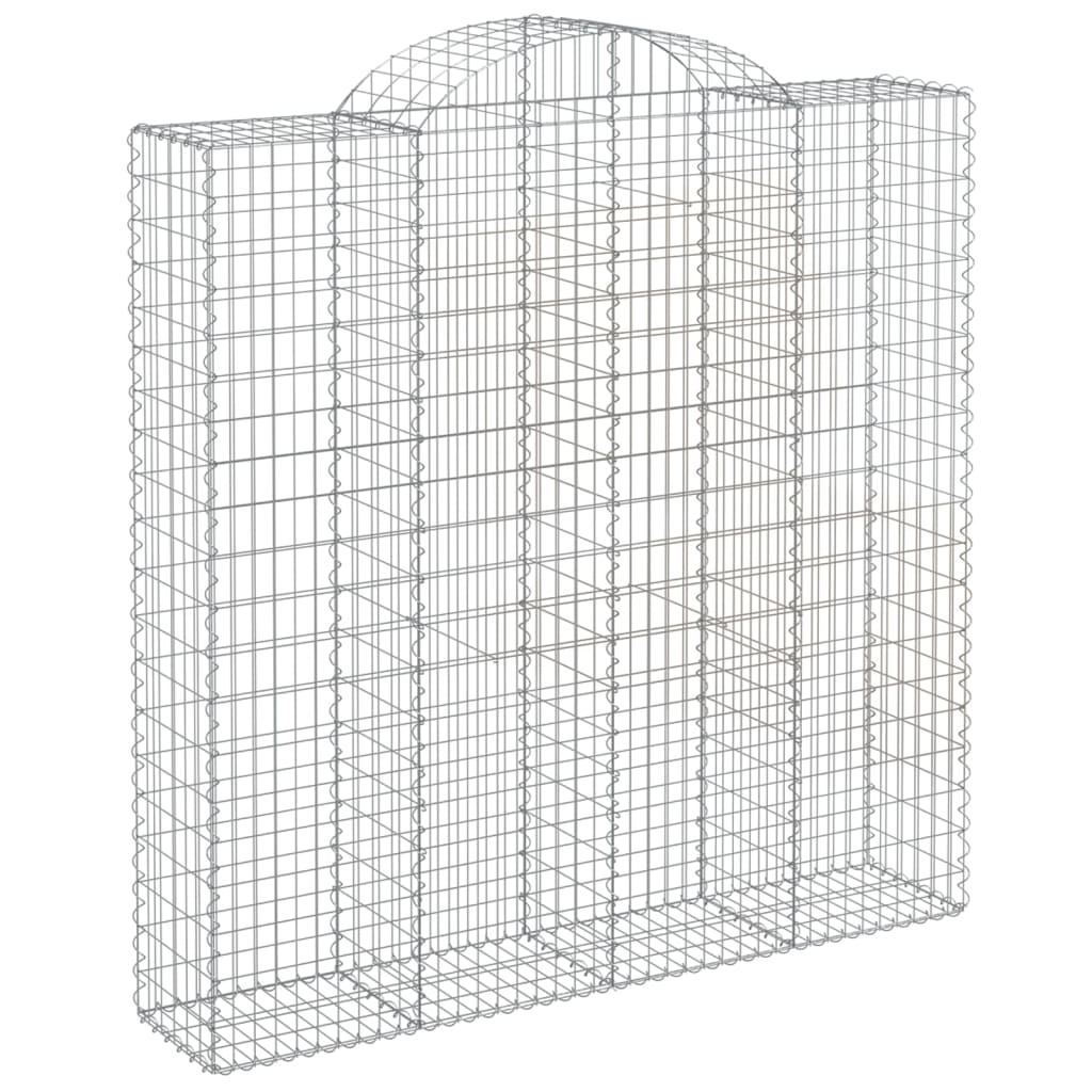 vidaXL Συρματοκιβώτια Τοξωτά 6 τεμ. 200x50x200/220 εκ. Γαλβαν. Ατσάλι