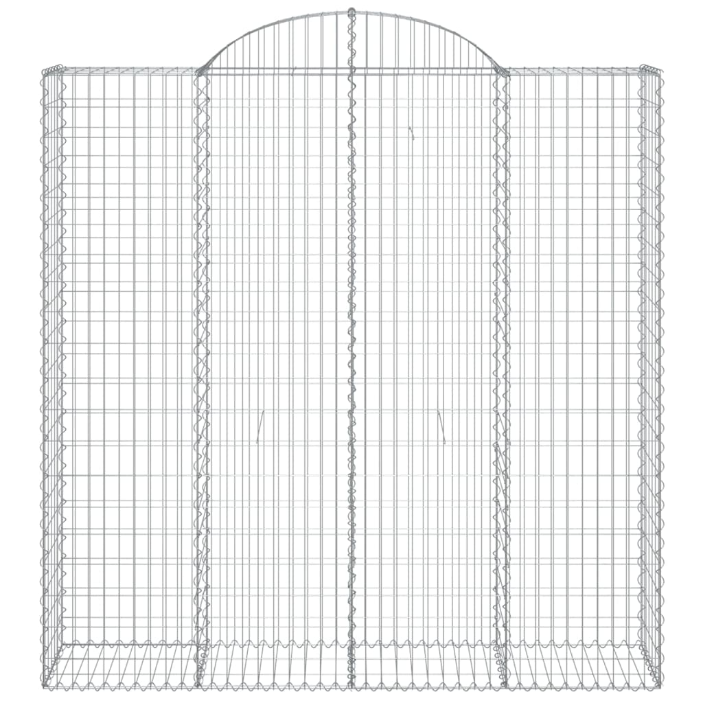 vidaXL Συρματοκιβώτια Τοξωτά 6 τεμ. 200x50x200/220 εκ. Γαλβαν. Ατσάλι