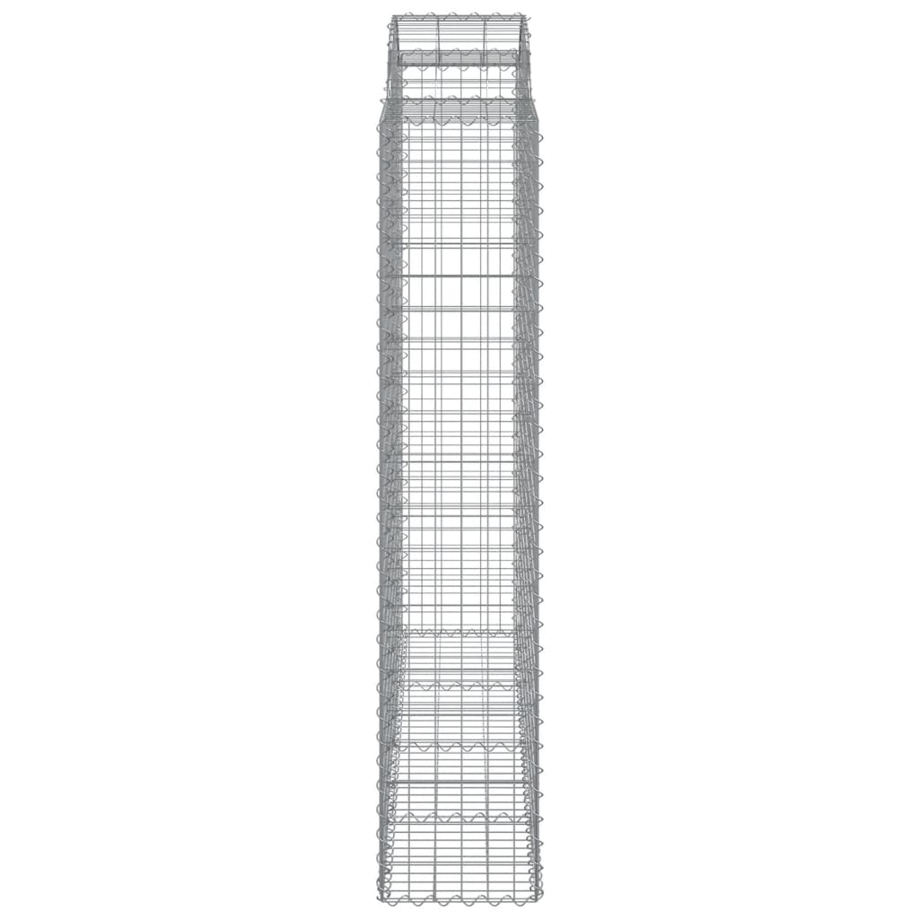 vidaXL Συρματοκιβώτια Τοξωτά 8 τεμ. 200x50x200/220 εκ. Γαλβαν. Ατσάλι