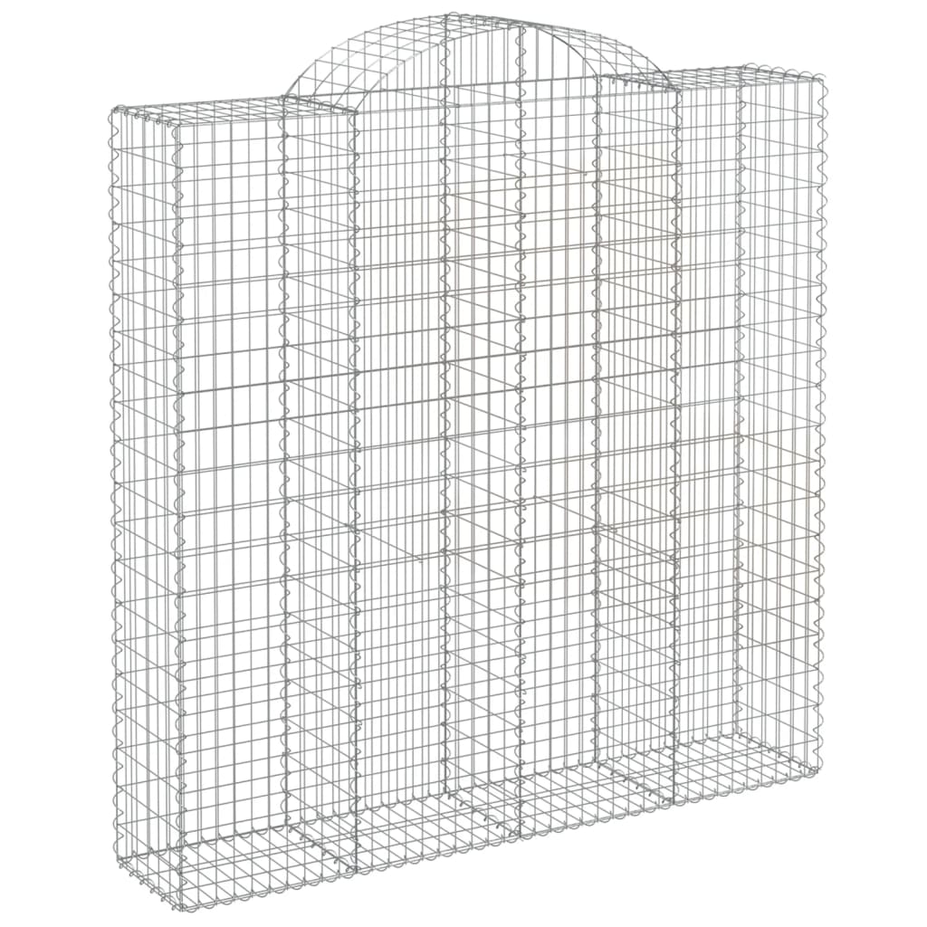 vidaXL Συρματοκιβώτια Τοξωτά 10 τεμ. 200x50x200/220 εκ. Γαλβαν. Ατσάλι