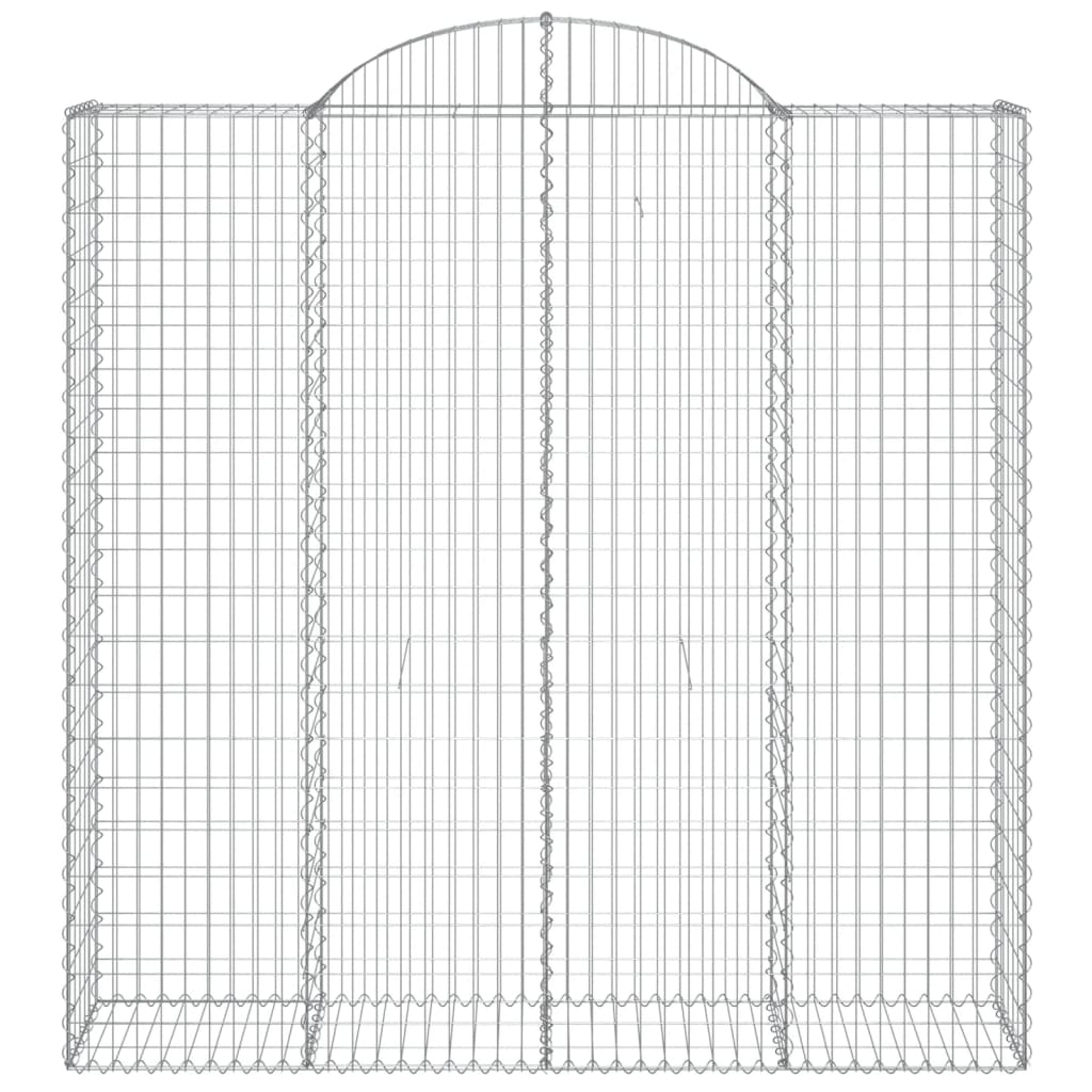 vidaXL Συρματοκιβώτια Τοξωτά 10 τεμ. 200x50x200/220 εκ. Γαλβαν. Ατσάλι