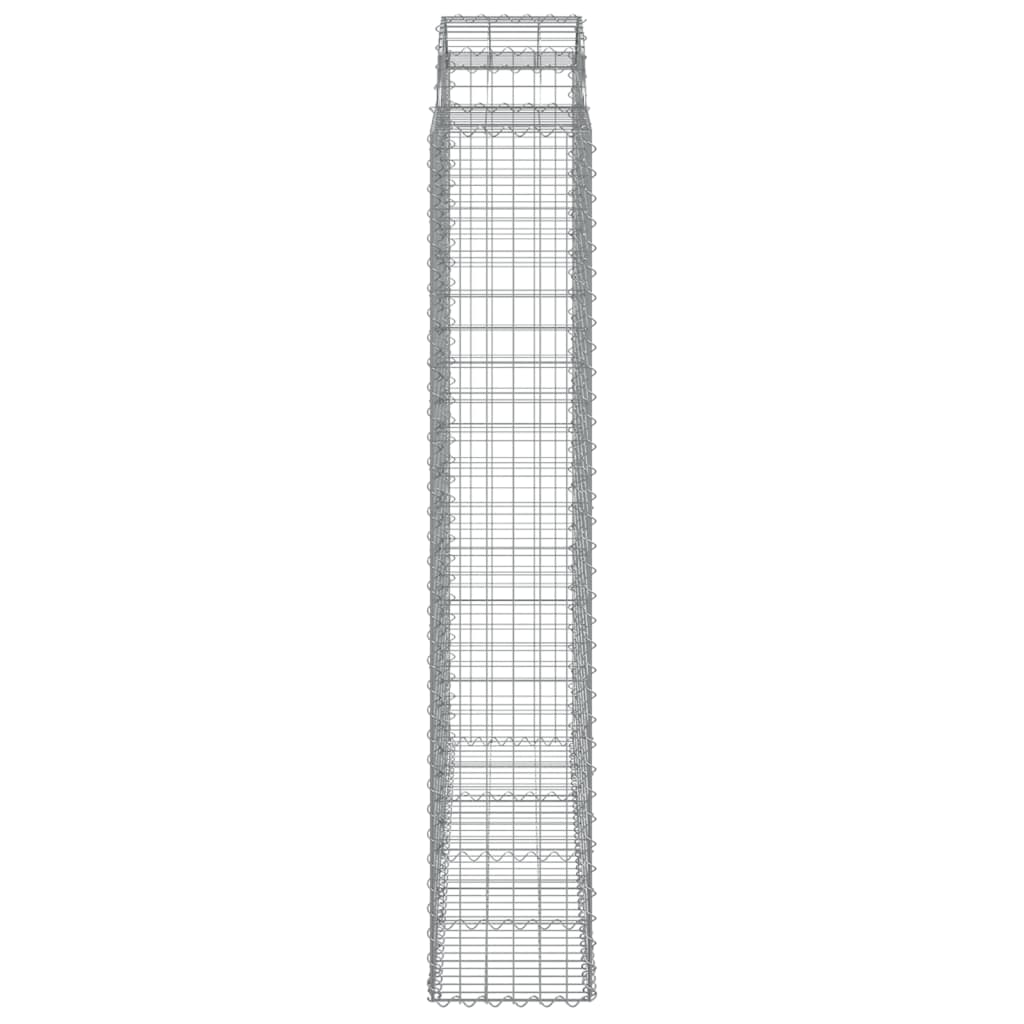 vidaXL Συρματοκιβώτια Τοξωτά 10 τεμ. 200x50x220/240 εκ. Γαλβαν. Ατσάλι