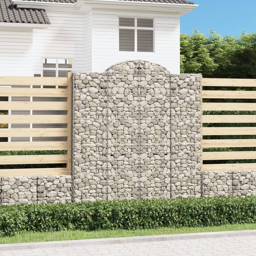 vidaXL Συρματοκιβώτια Τοξωτά 13 τεμ. 200x50x220/240 εκ. Γαλβαν. Ατσάλι