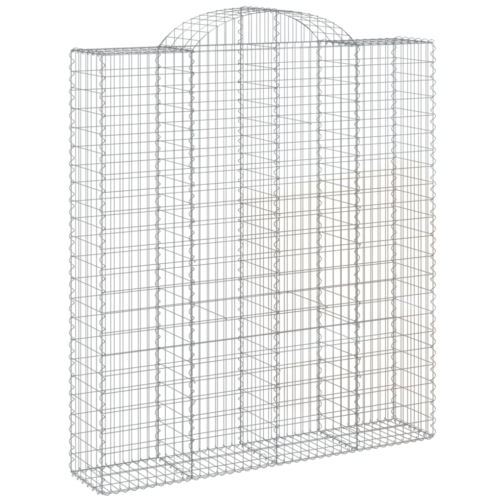 vidaXL Συρματοκιβώτια Τοξωτά 15 τεμ. 200x50x220/240 εκ. Γαλβαν. Ατσάλι