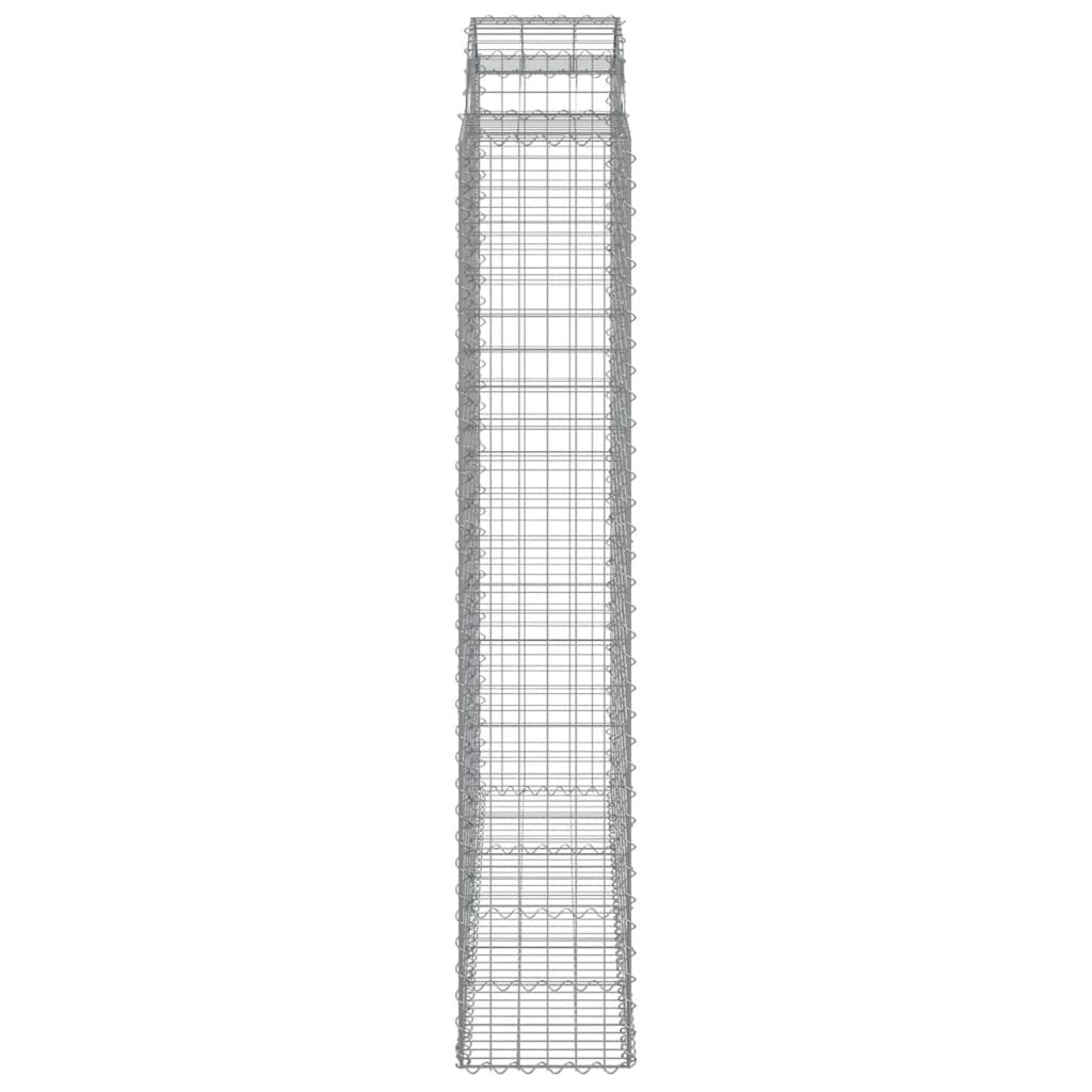 vidaXL Συρματοκιβώτια Τοξωτά 15 τεμ. 200x50x220/240 εκ. Γαλβαν. Ατσάλι
