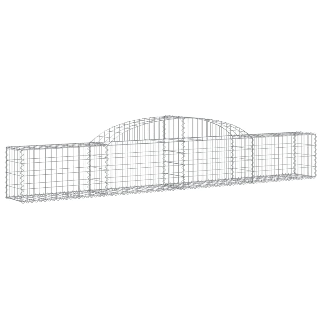 vidaXL Συρματοκιβώτια Τοξωτά 10 τεμ. 300x30x40/60 εκ. Γαλβαν. Ατσάλι