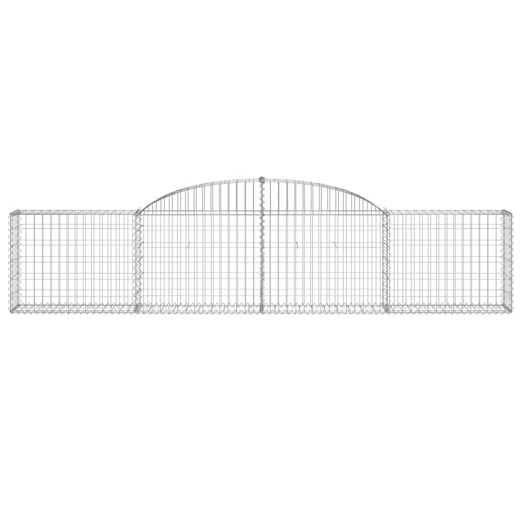 vidaXL Συρματοκιβώτια Τοξωτά 13 τεμ. 300x30x60/80 εκ. Γαλβαν. Ατσάλι