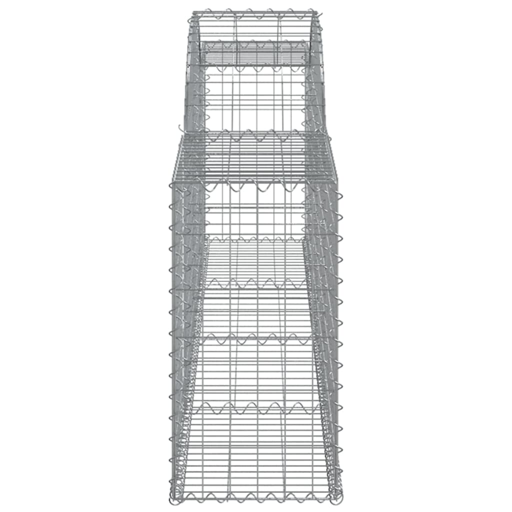 vidaXL Συρματοκιβώτια Τοξωτά 15 τεμ. 300x30x60/80 εκ. Γαλβαν. Ατσάλι