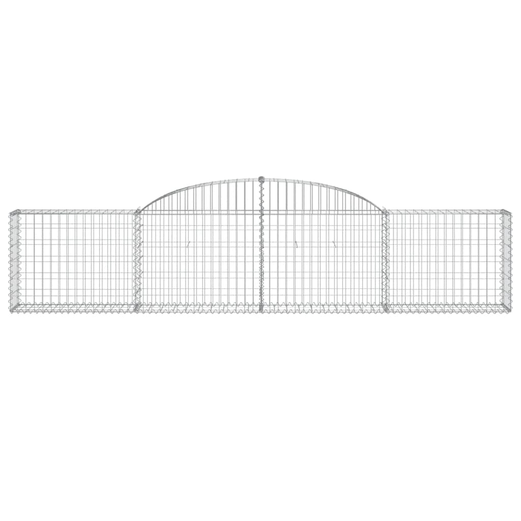 vidaXL Συρματοκιβώτια Τοξωτά 25 τεμ. 300x30x60/80 εκ. Γαλβαν. Ατσάλι