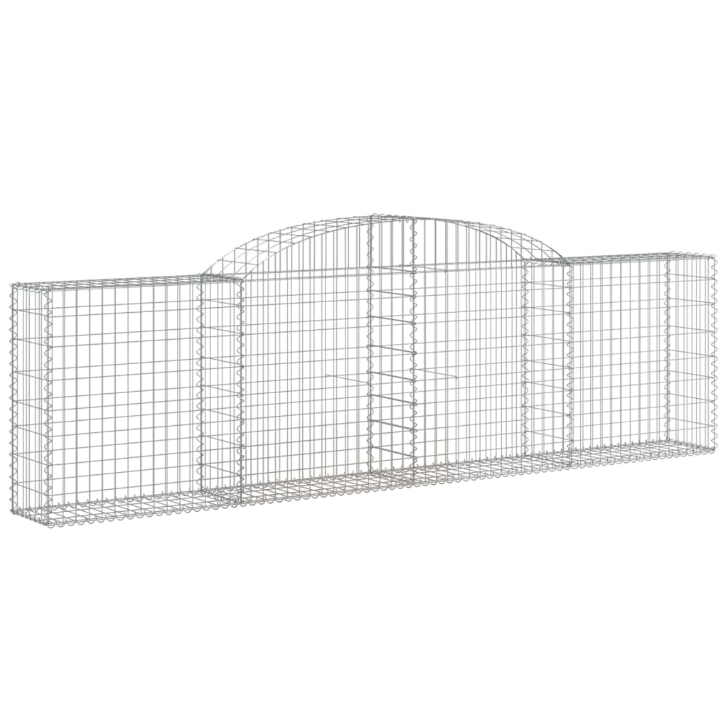 vidaXL Συρματοκιβώτια Τοξωτά 25 τεμ. 300x30x80/100 εκ. Γαλβαν. Ατσάλι