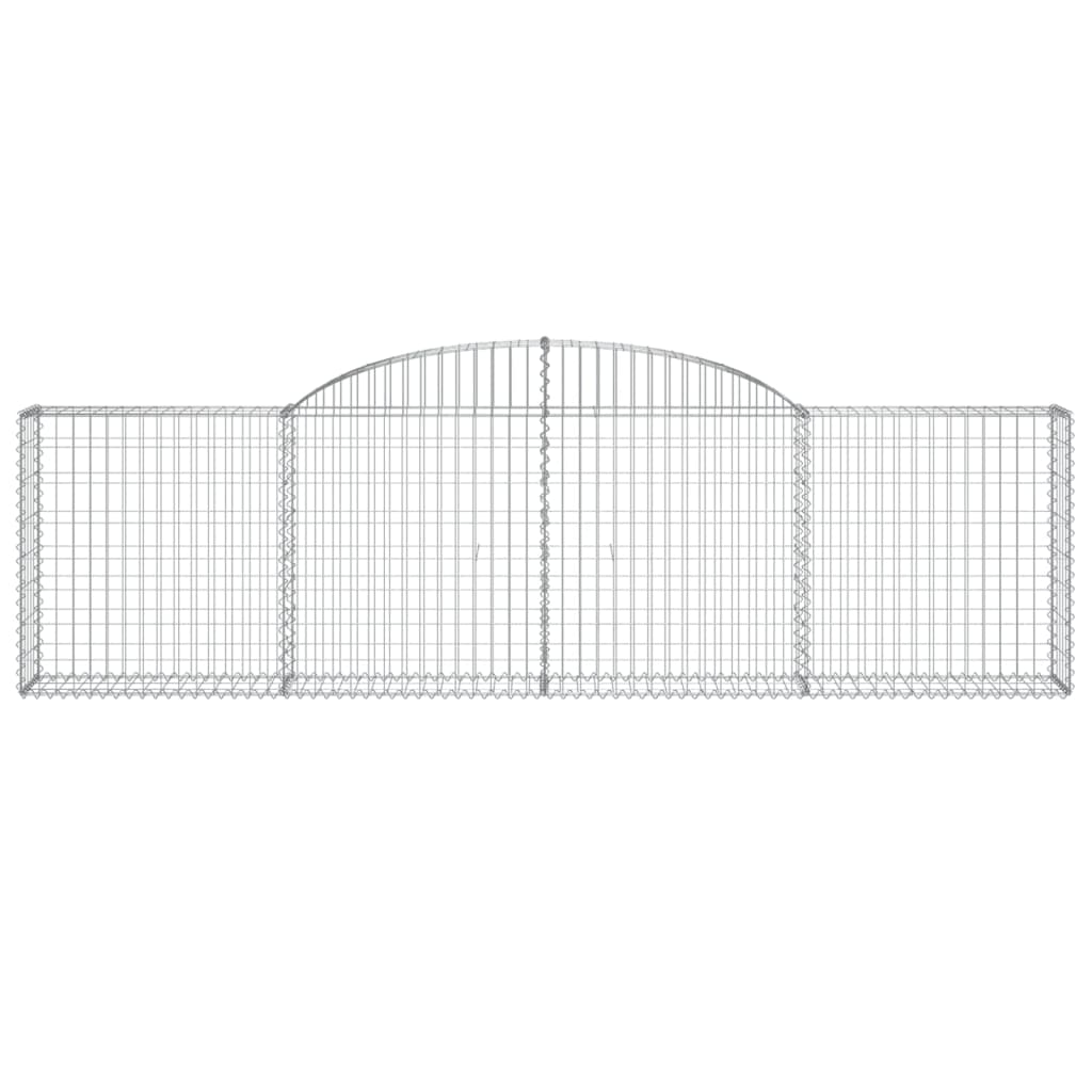 vidaXL Συρματοκιβώτια Τοξωτά 25 τεμ. 300x30x80/100 εκ. Γαλβαν. Ατσάλι