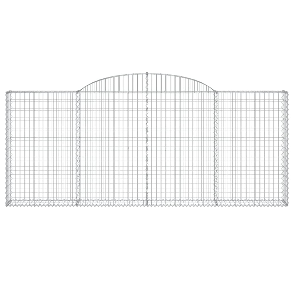 vidaXL Συρματοκιβώτια Τοξωτά 9 τεμ. 300x30x120/140 εκ. Γαλβαν. Ατσάλι