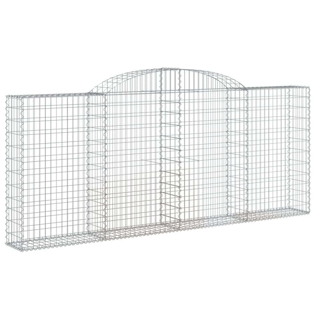 vidaXL Συρματοκιβώτια Τοξωτά 10 τεμ. 300x30x120/140 εκ. Γαλβαν. Ατσάλι
