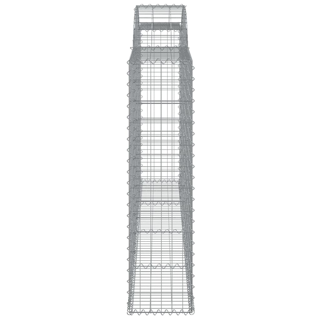 vidaXL Συρματοκιβώτια Τοξωτά 10 τεμ. 300x30x120/140 εκ. Γαλβαν. Ατσάλι
