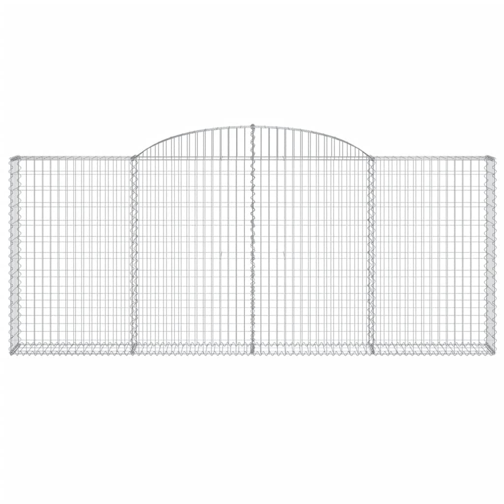 vidaXL Συρματοκιβώτια Τοξωτά 12 τεμ. 300x30x120/140 εκ. Γαλβαν. Ατσάλι