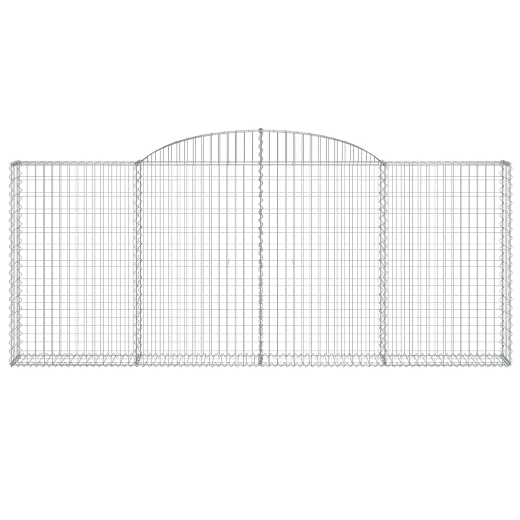vidaXL Συρματοκιβώτια Τοξωτά 17 τεμ. 300x30x120/140 εκ. Γαλβαν. Ατσάλι
