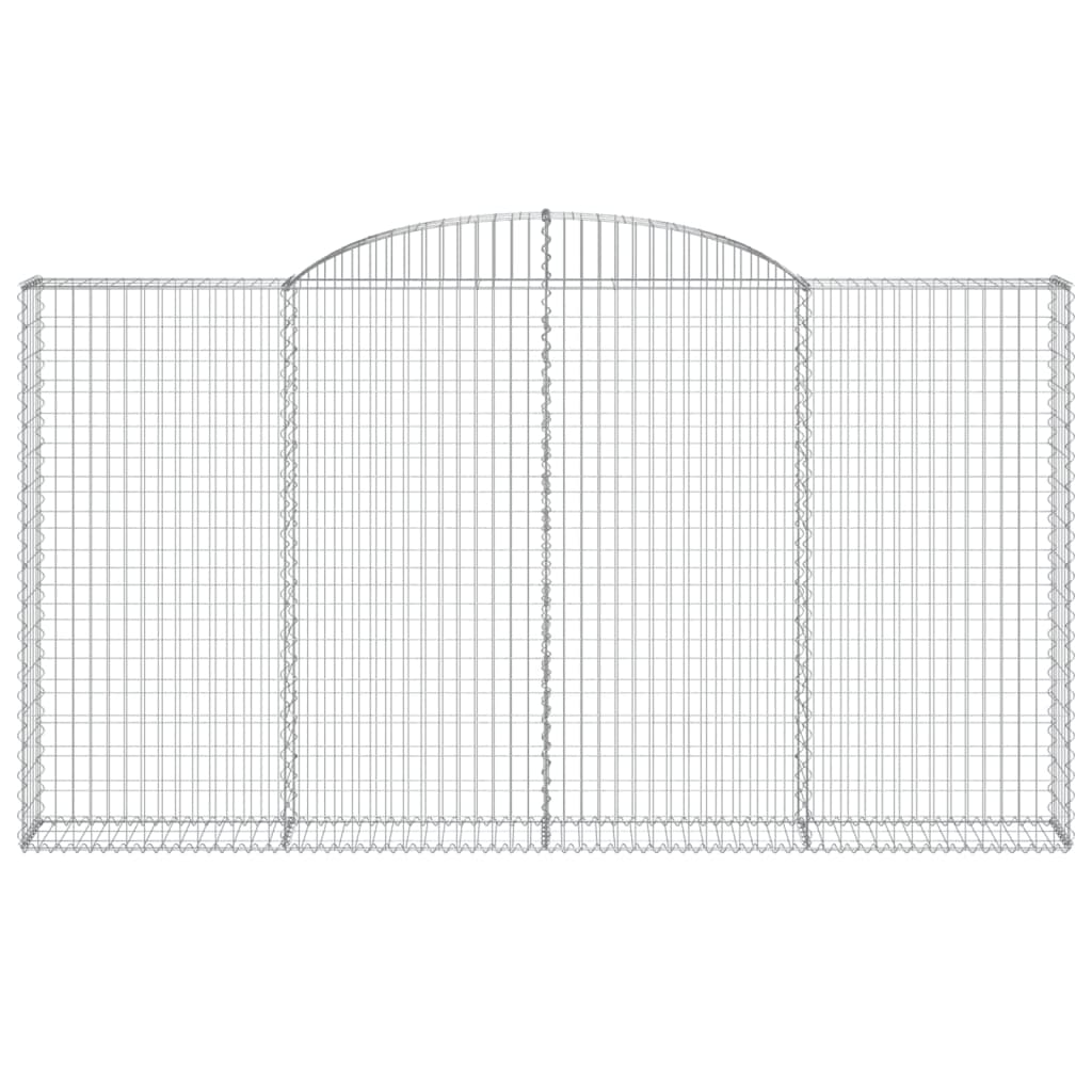vidaXL Συρματοκιβώτια Τοξωτά 6 τεμ. 300x30x160/180 εκ. Γαλβαν. Ατσάλι