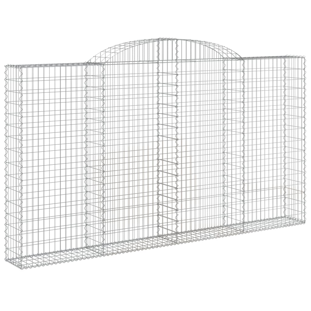 vidaXL Συρματοκιβώτια Τοξωτά 9 τεμ. 300x30x160/180 εκ. Γαλβαν. Ατσάλι