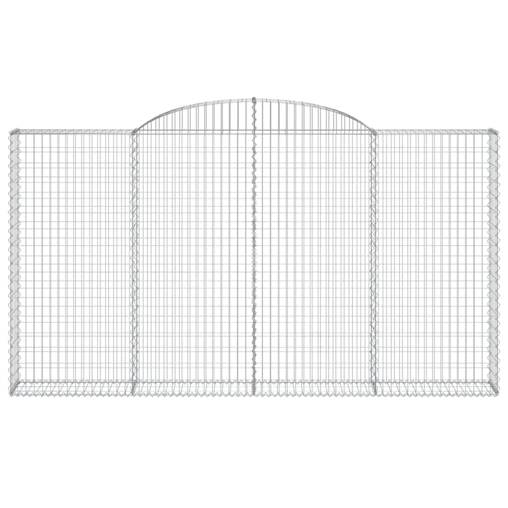 vidaXL Συρματοκιβώτια Τοξωτά 9 τεμ. 300x30x160/180 εκ. Γαλβαν. Ατσάλι