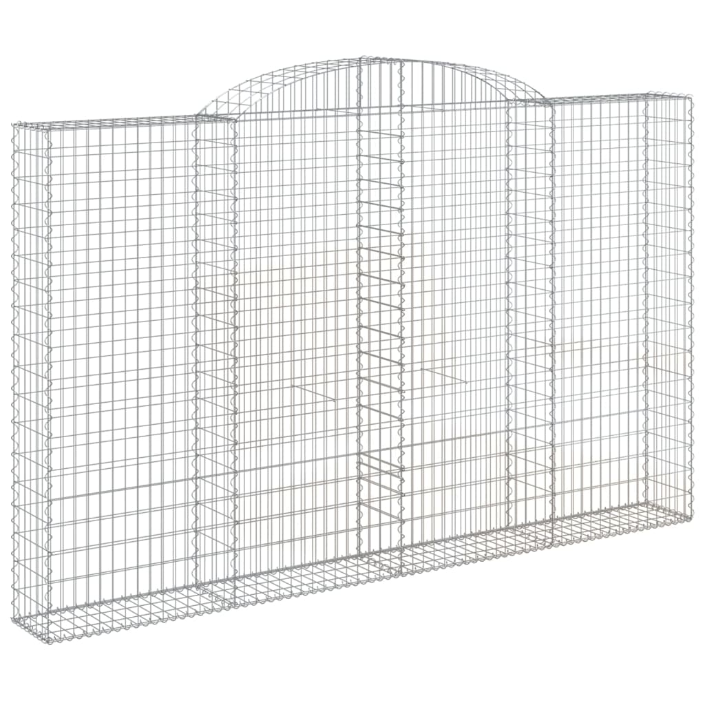 vidaXL Συρματοκιβώτια Τοξωτά 4 τεμ. 300x30x180/200 εκ. Γαλβαν. Ατσάλι