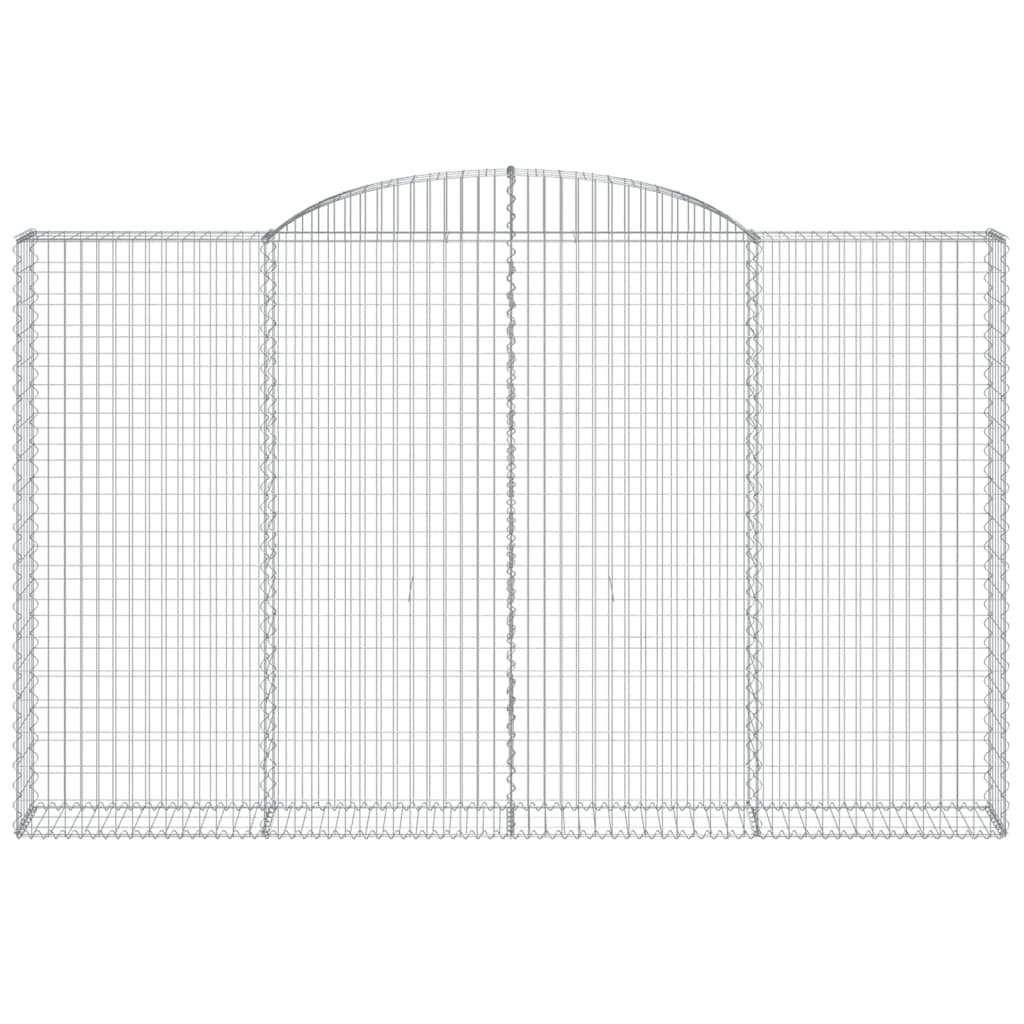vidaXL Συρματοκιβώτια Τοξωτά 5 τεμ. 300x30x180/200 εκ. Γαλβαν. Ατσάλι