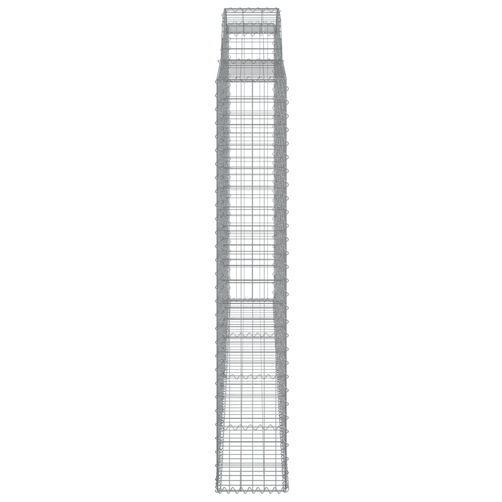 vidaXL Συρματοκιβώτια Τοξωτά 5 τεμ. 300x30x180/200 εκ. Γαλβαν. Ατσάλι