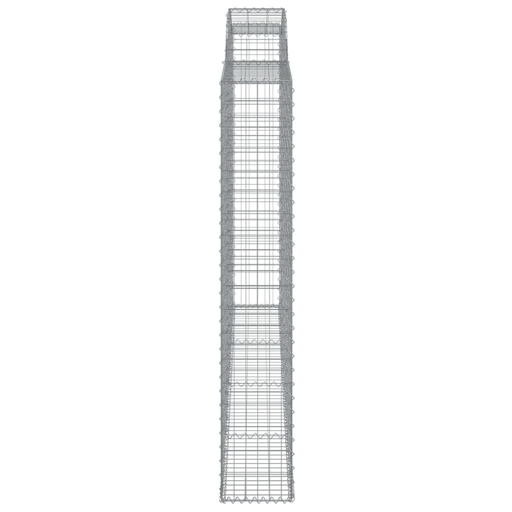 vidaXL Συρματοκιβώτια Τοξωτά 6 τεμ. 300x30x180/200 εκ. Γαλβαν. Ατσάλι