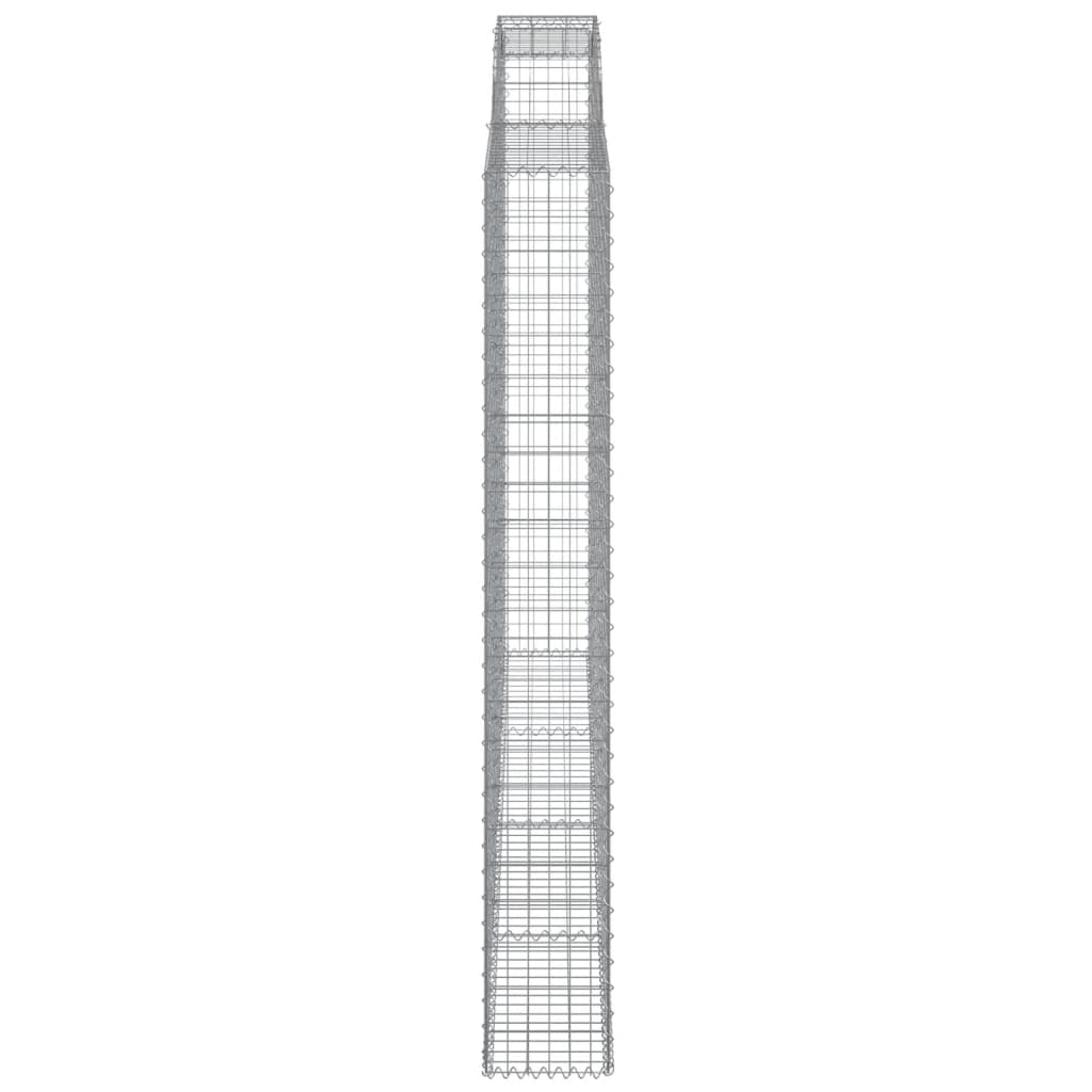 vidaXL Συρματοκιβώτια Τοξωτά 2 τεμ. 300x30x220/240 εκ. Γαλβαν. Ατσάλι