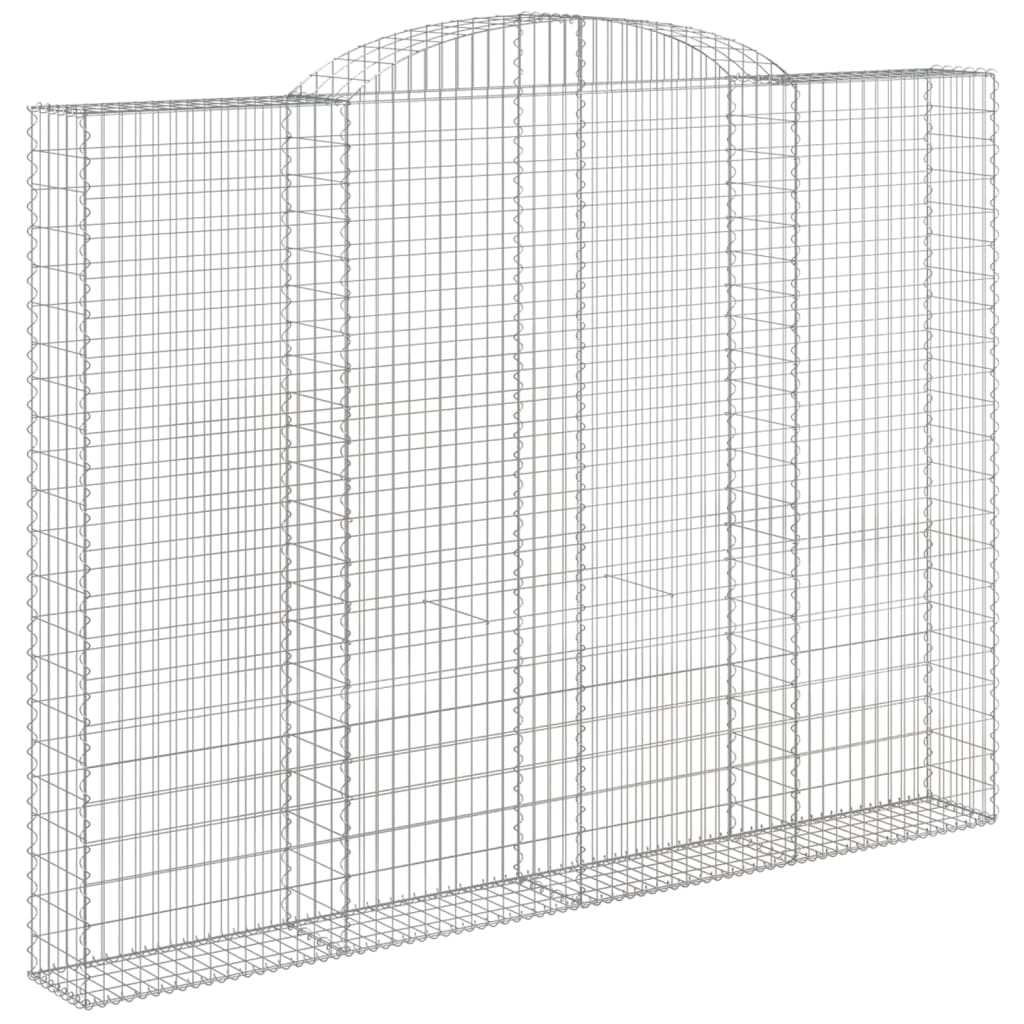 vidaXL Συρματοκιβώτια Τοξωτά 3 τεμ. 300x30x220/240 εκ. Γαλβαν. Ατσάλι