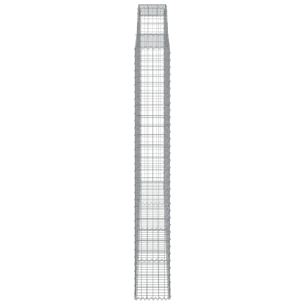 vidaXL Συρματοκιβώτια Τοξωτά 3 τεμ. 300x30x220/240 εκ. Γαλβαν. Ατσάλι