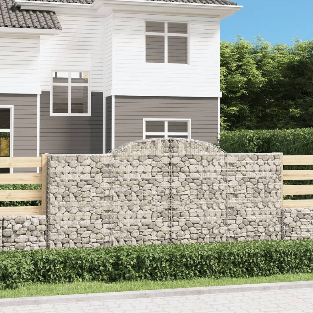 vidaXL Συρματοκιβώτια Τοξωτά 25 τεμ. 300x50x140/160 εκ. Γαλβαν. Ατσάλι