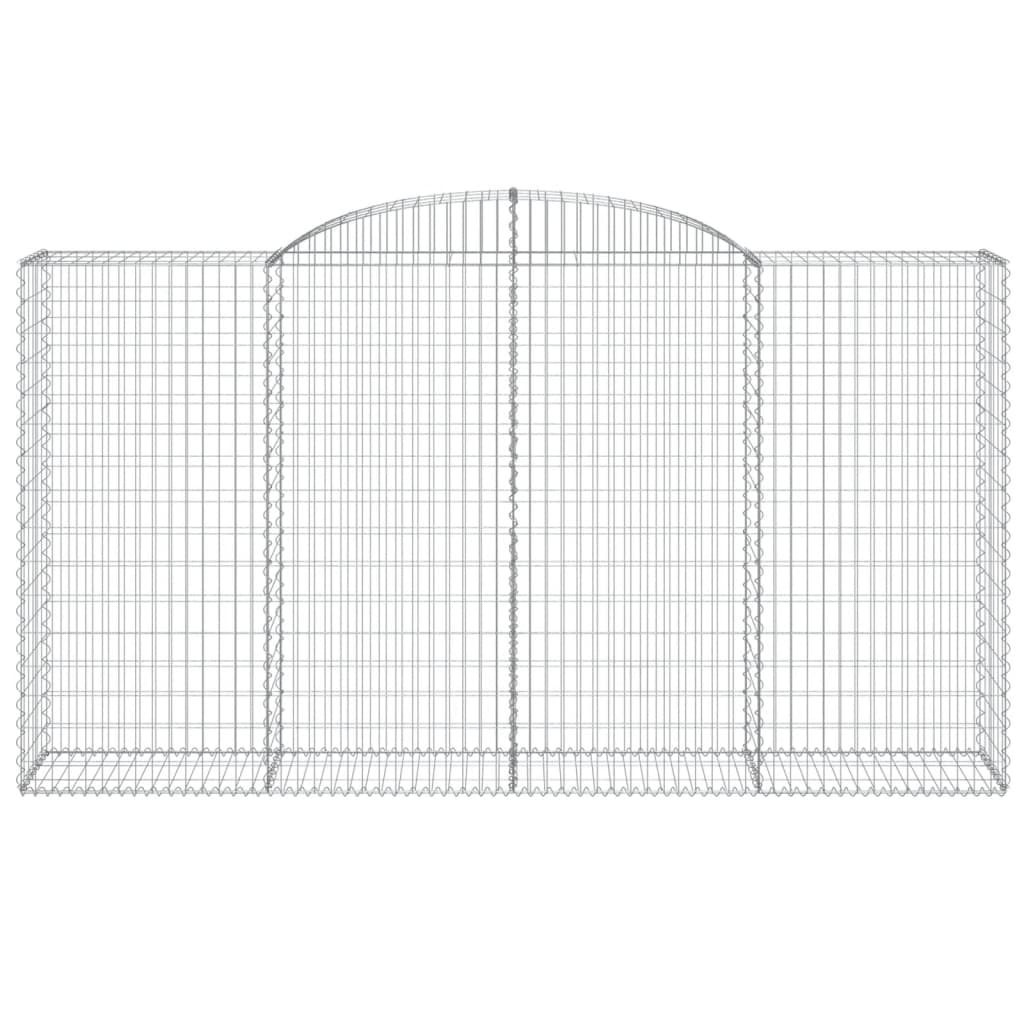 vidaXL Συρματοκιβώτια Τοξωτά 9 τεμ. 300x50x160/180 εκ. Γαλβαν. Ατσάλι