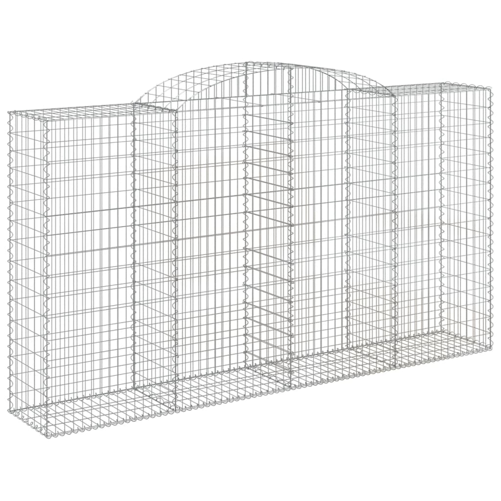 vidaXL Συρματοκιβώτια Τοξωτά 12 τεμ. 300x50x160/180 εκ. Γαλβαν. Ατσάλι