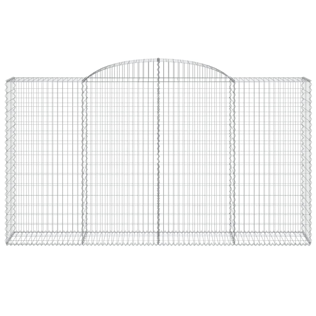 vidaXL Συρματοκιβώτια Τοξωτά 12 τεμ. 300x50x160/180 εκ. Γαλβαν. Ατσάλι