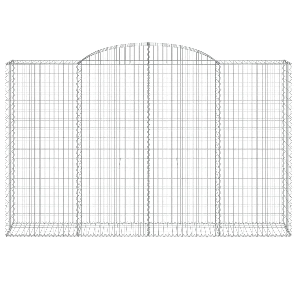 vidaXL Συρματοκιβώτια Τοξωτά 3 τεμ. 300x50x180/200 εκ. Γαλβαν. Ατσάλι