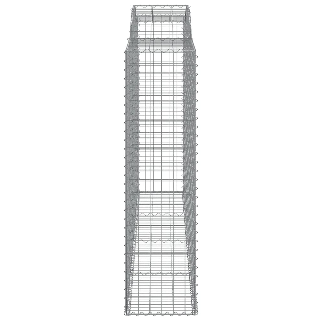 vidaXL Συρματοκιβώτια Τοξωτά 3 τεμ. 300x50x180/200 εκ. Γαλβαν. Ατσάλι