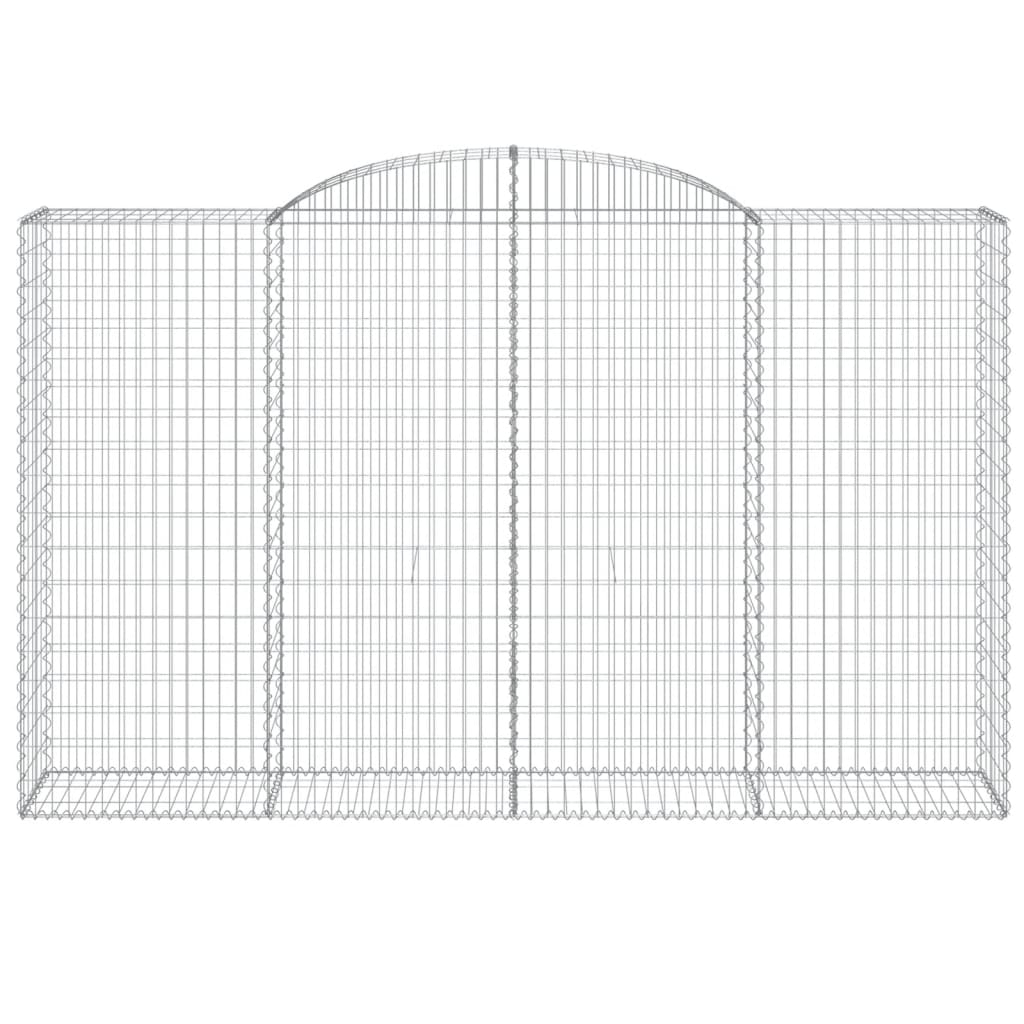 vidaXL Συρματοκιβώτια Τοξωτά 4 τεμ. 300x50x180/200 εκ. Γαλβαν. Ατσάλι