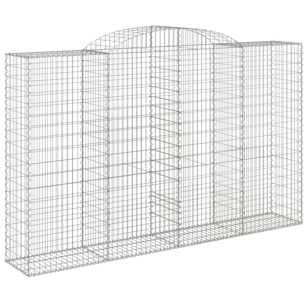 vidaXL Συρματοκιβώτια Τοξωτά 7 τεμ. 300x50x180/200 εκ. Γαλβαν. Ατσάλι