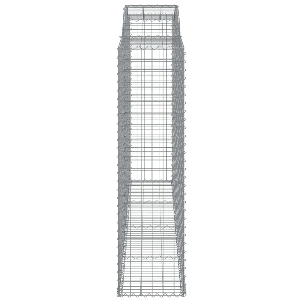 vidaXL Συρματοκιβώτια Τοξωτά 7 τεμ. 300x50x180/200 εκ. Γαλβαν. Ατσάλι
