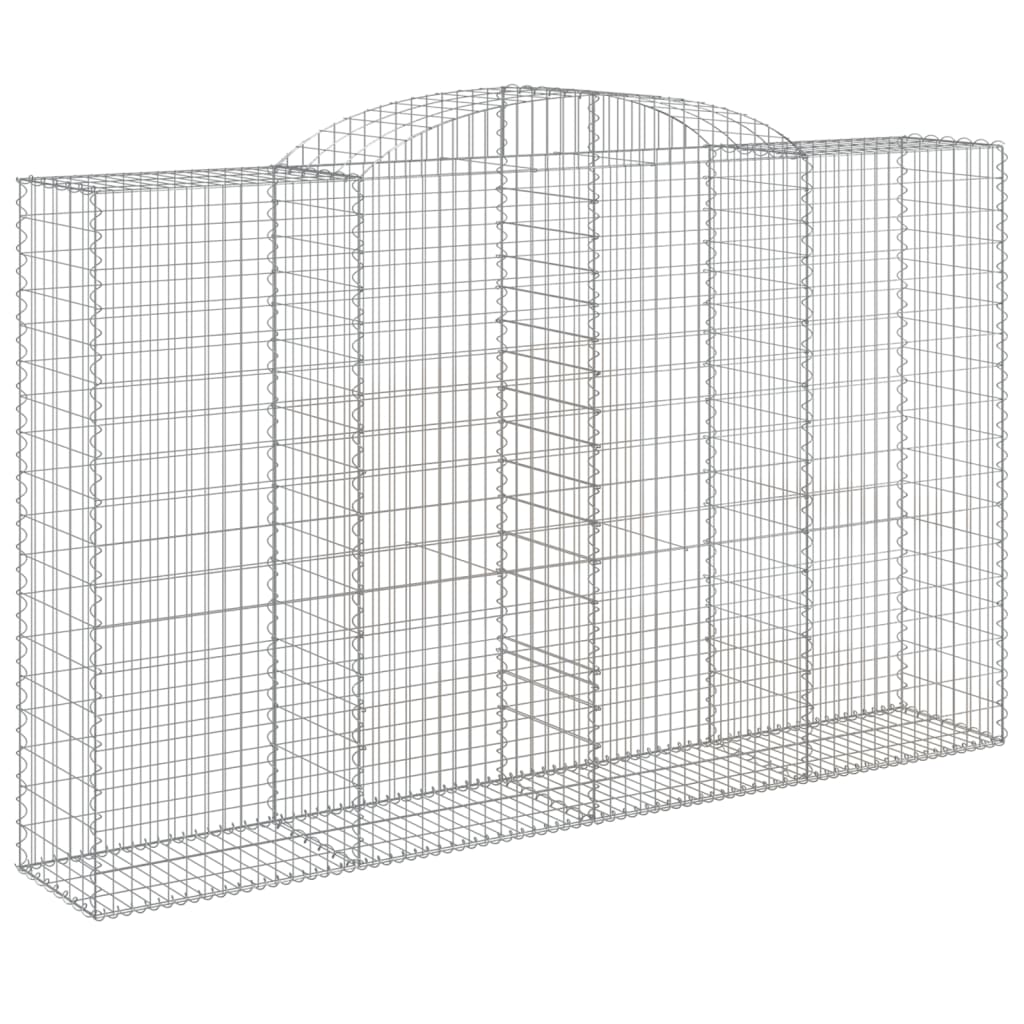 vidaXL Συρματοκιβώτια Τοξωτά 8 τεμ. 300x50x180/200 εκ. Γαλβαν. Ατσάλι