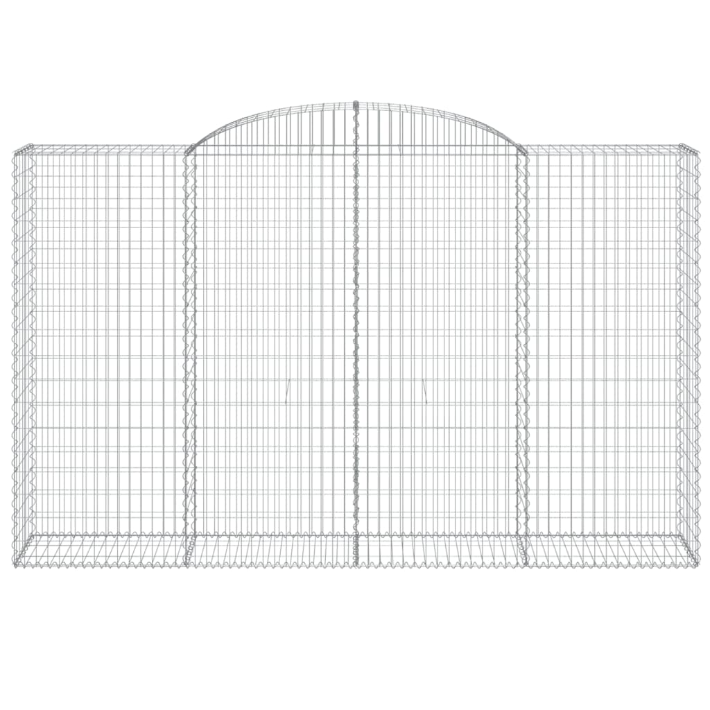 vidaXL Συρματοκιβώτια Τοξωτά 8 τεμ. 300x50x180/200 εκ. Γαλβαν. Ατσάλι