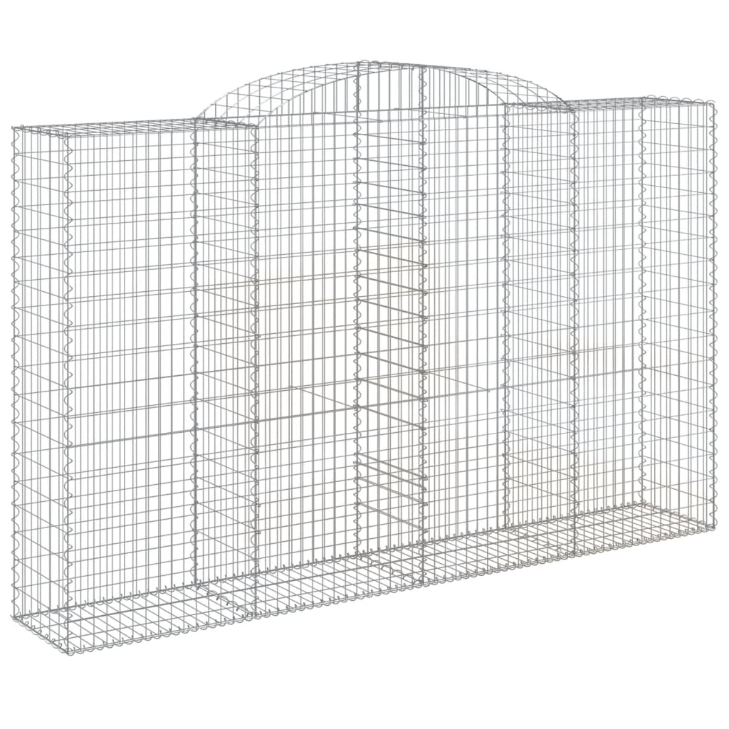 vidaXL Συρματοκιβώτια Τοξωτά 13 τεμ. 300x50x180/200 εκ. Γαλβαν. Ατσάλι