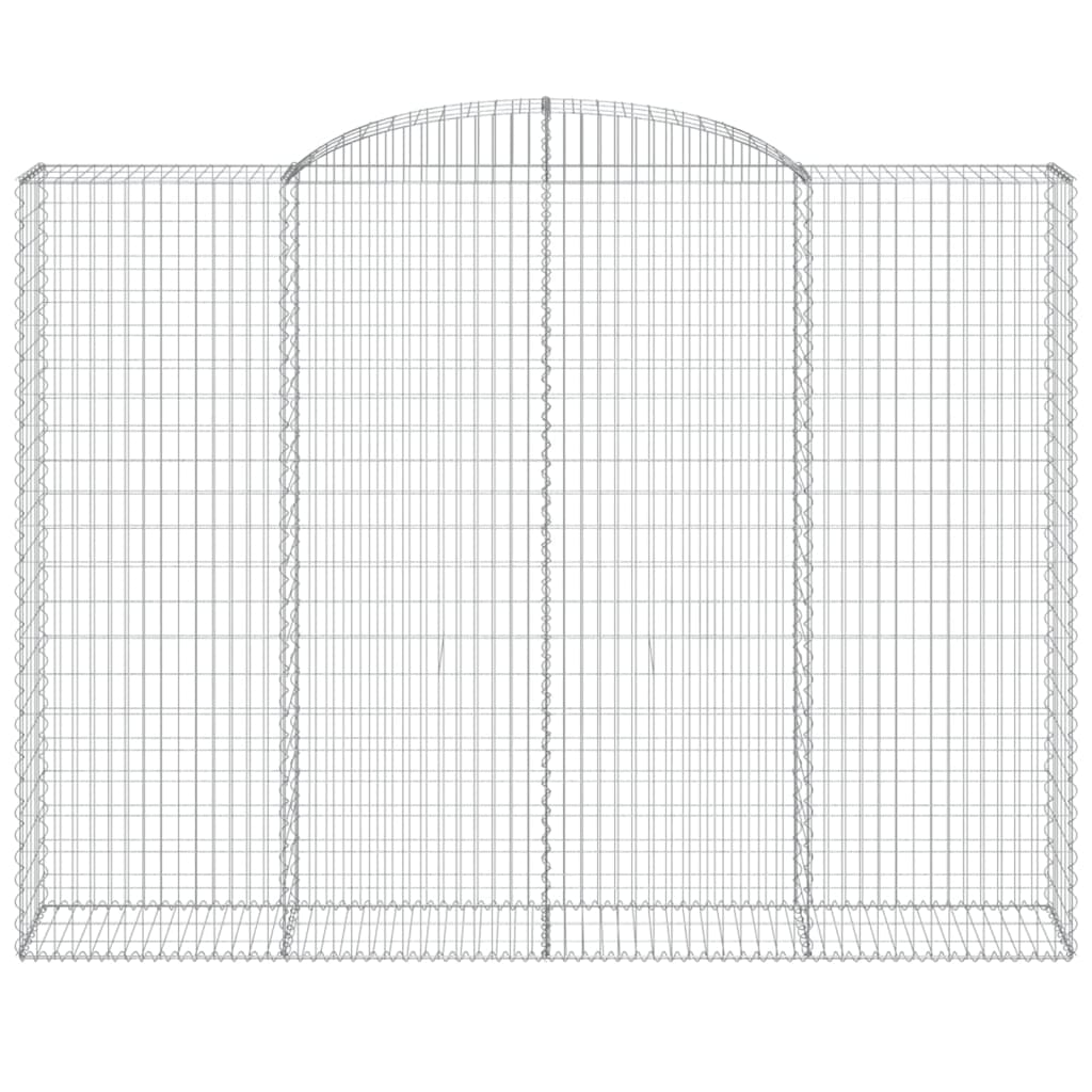 vidaXL Συρματοκιβώτια Τοξωτά 4 τεμ. 300x50x220/240 εκ. Γαλβαν. Ατσάλι