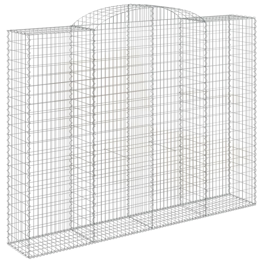 vidaXL Συρματοκιβώτια Τοξωτά 9 τεμ. 300x50x220/240 εκ. Γαλβαν. Ατσάλι