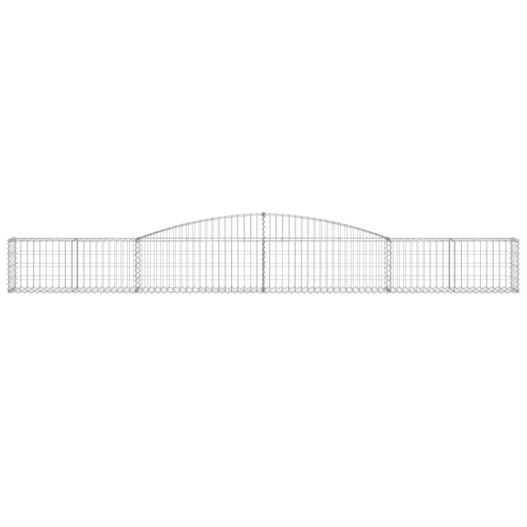 vidaXL Συρματοκιβώτια Τοξωτά 6 τεμ. 400x30x40/60 εκ. Γαλβαν. Ατσάλι